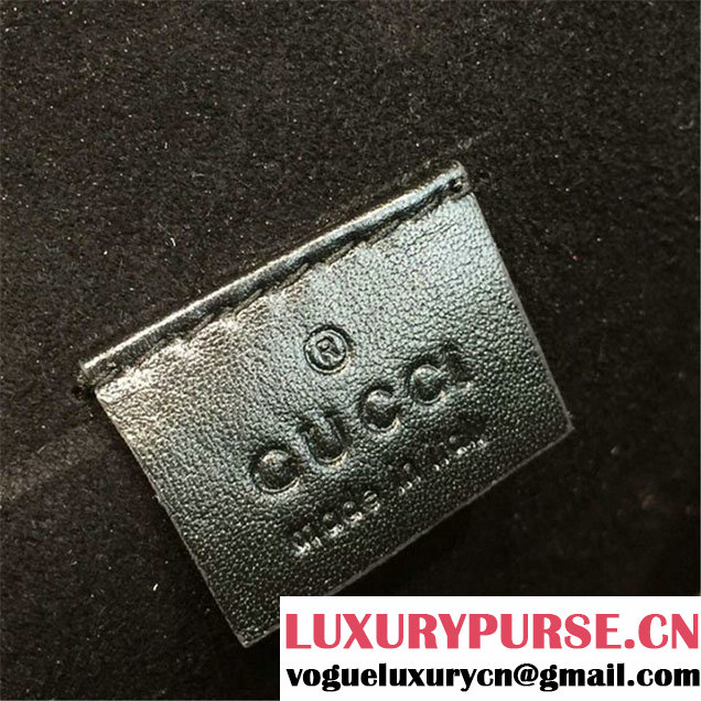 Gucci Dionysus GG Supreme Shoulder Small Bag Fall Winter 2016 Collection Black Suede Beige