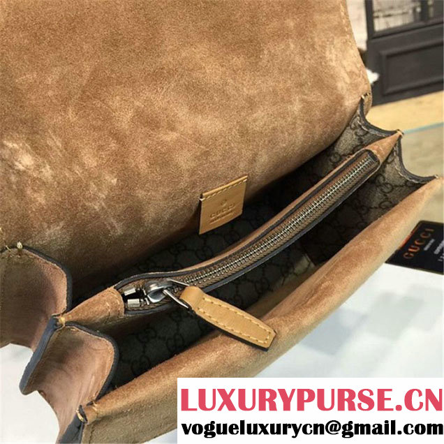 Gucci Dionysus GG Supreme Shoulder Small Bag Fall Winter 2016 Collection Tan Beige