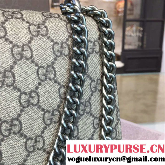Gucci Dionysus GG Supreme Shoulder Small Bag Fall Winter 2016 Collection Black Beige