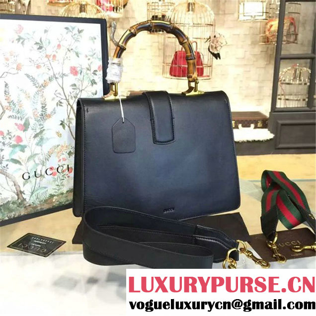 Gucci Dionysus Leather Bamboo Medium Top Handle Bag Fall Winter 2016 Collection Hibiscus Red Green Black