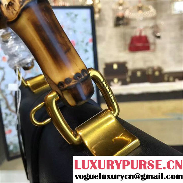 Gucci Dionysus Leather Bamboo Medium Top Handle Bag Fall Winter 2016 Collection Hibiscus Red Green Black