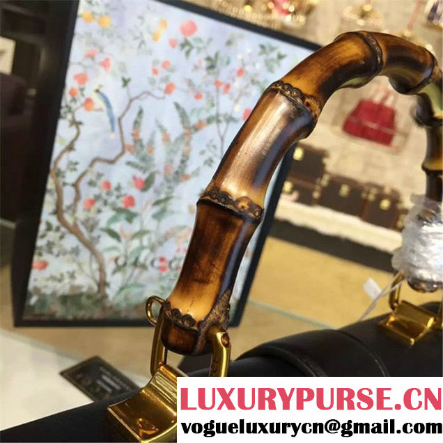 Gucci Dionysus Leather Bamboo Medium Top Handle Bag Fall Winter 2016 Collection Hibiscus Red Green Black