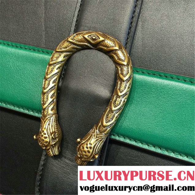 Gucci Dionysus Leather Bamboo Medium Top Handle Bag Fall Winter 2016 Collection Hibiscus Red Green Black