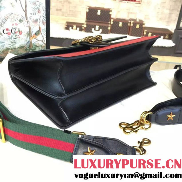 Gucci Dionysus Leather Bamboo Large Top Handle Bag Fall Winter 2016 Collection Hibiscus Red Green Black