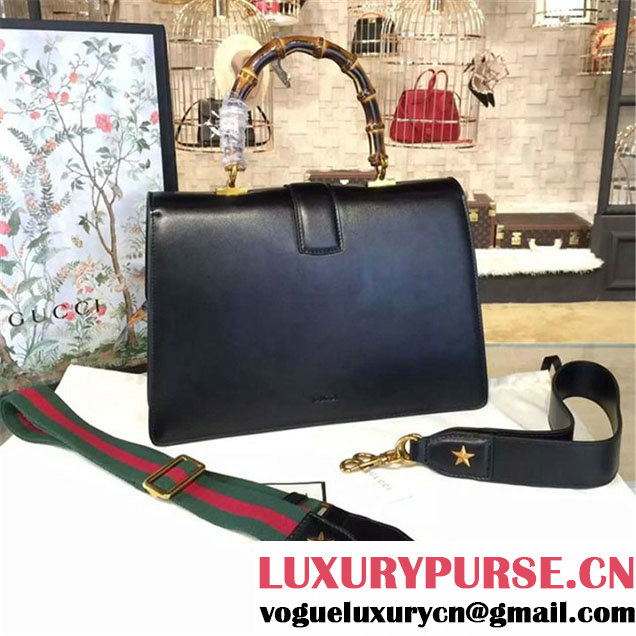 Gucci Dionysus Leather Bamboo Large Top Handle Bag Fall Winter 2016 Collection Hibiscus Red Green Black