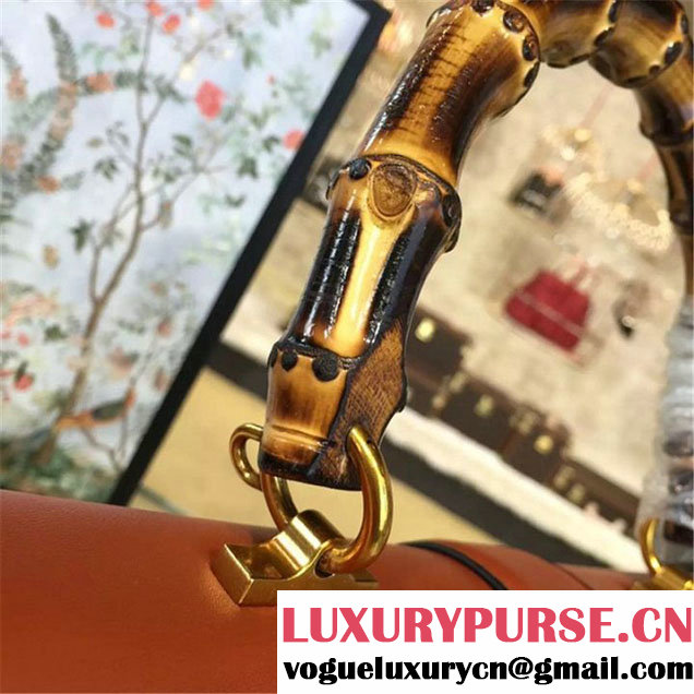 Gucci Dionysus Leather Bamboo Large Top Handle Bag Fall Winter 2016 Collection Hibiscus Red Tan Green