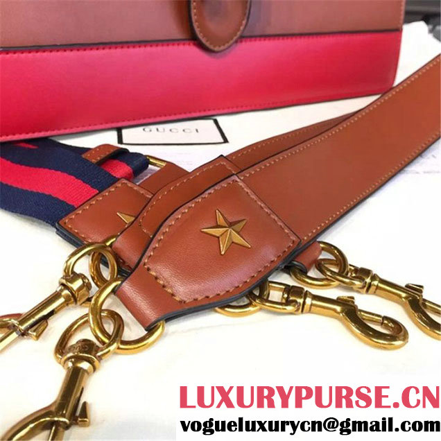 Gucci Dionysus Leather Bamboo Large Top Handle Bag Fall Winter 2016 Collection Hibiscus Red Tan Green