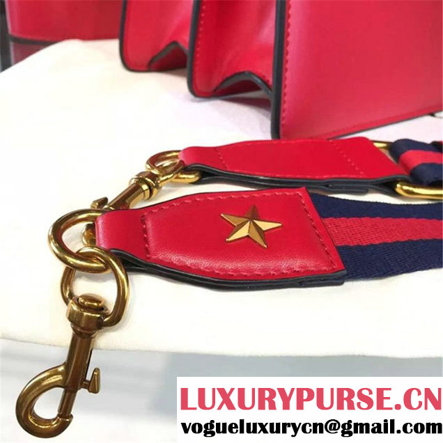 Gucci Dionysus Leather Bamboo Large Top Handle Bag Fall Winter 2016 Collection Hibiscus Red