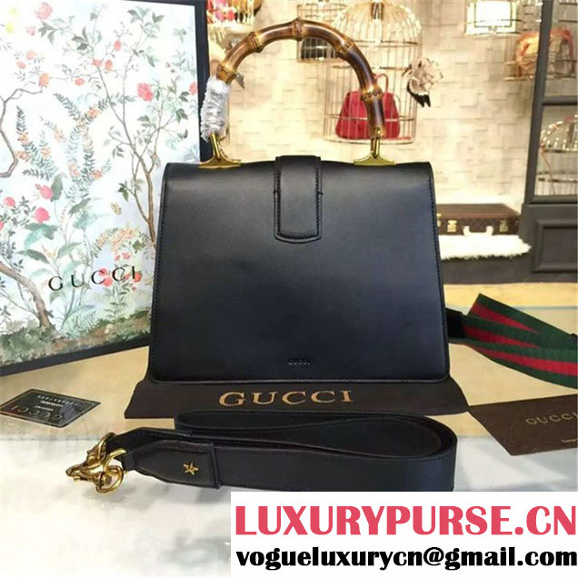 Gucci Dionysus Leather Bamboo Large Top Handle Bag Fall Winter 2016 Collection Hibiscus Red Green Black