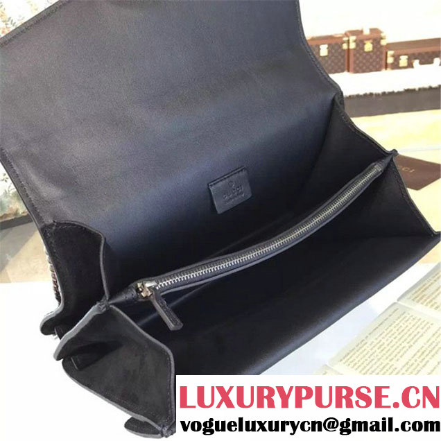 Gucci Dionysus GG Supreme Suede Shoulder Medium Bag Fall Winter 2016 Collection Black
