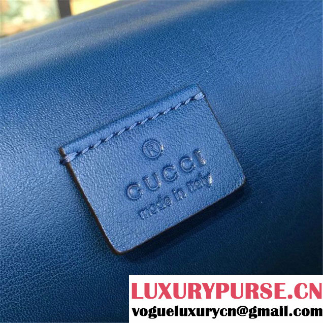 Gucci Dionysus GG Supreme Suede Shoulder Medium Bag Fall Winter 2016 Collection Light Blue