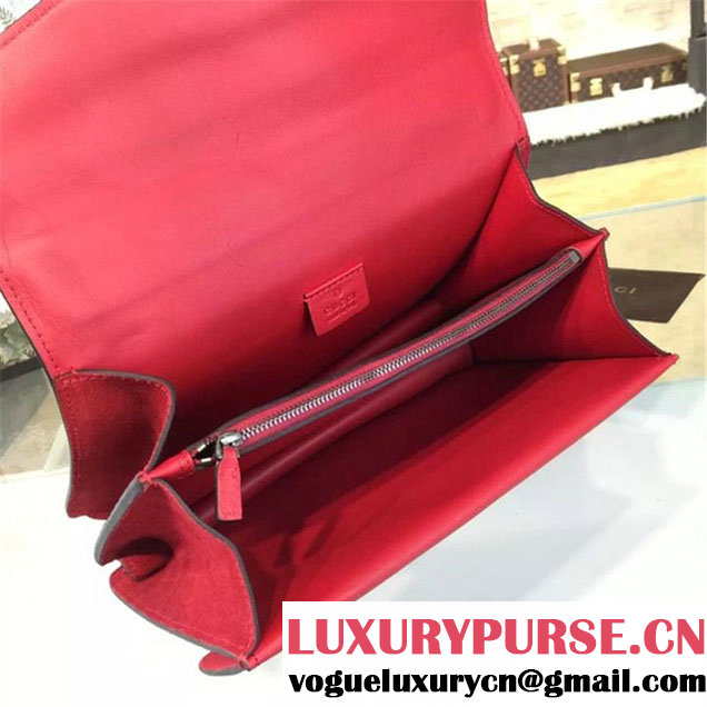 Gucci Dionysus GG Supreme Suede Shoulder Medium Bag Fall Winter 2016 Collection Red