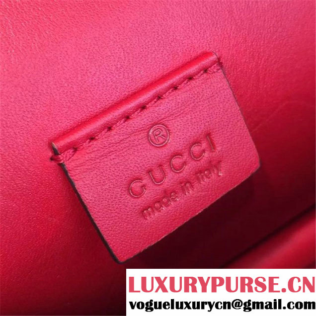 Gucci Dionysus GG Supreme Suede Shoulder Medium Bag Fall Winter 2016 Collection Red
