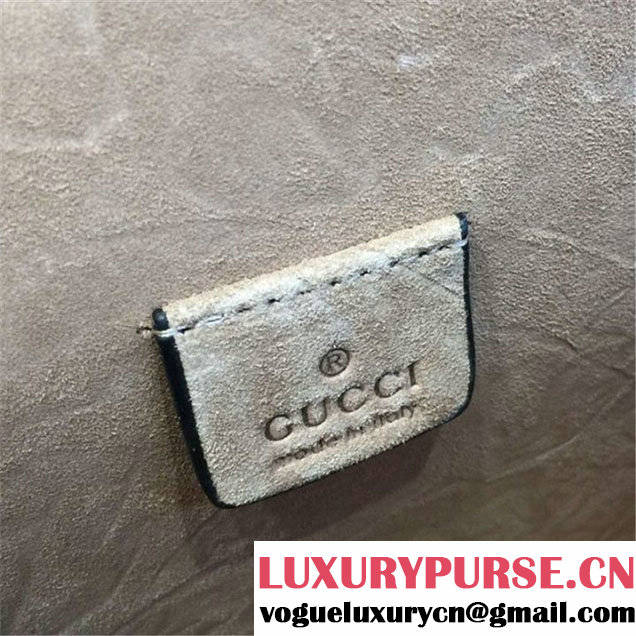 Gucci Dionysus GG Supreme Canvas Shoulder Large Bag Blooms Print with Bee Embroidery Fall Winter 2016 Collection Beige Suede Beige