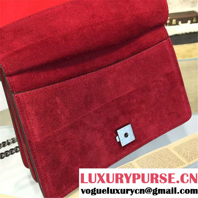 Gucci Dionysus GG Supreme Suede Shoulder Large Bag Fall Winter 2016 Collection Red
