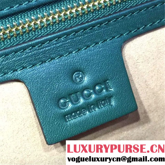 Gucci Padlock Signature Top Handle Leather Bag Fall Winter 2016 Collection Green