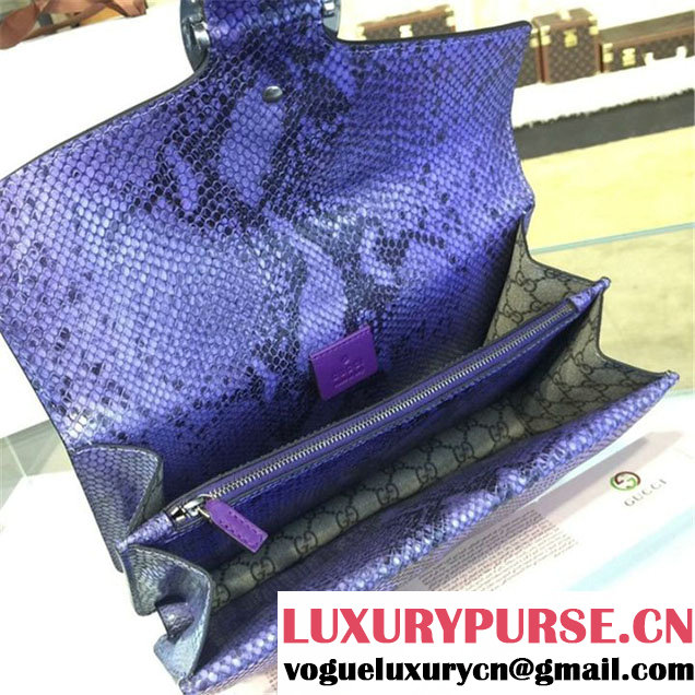 Gucci Dionysus GG Supreme Lilies and Heart Embroidery Canvas Shoulder Medium Bag Sequin Appliqué Fall Winter 2016 Collection Beige Purple Python