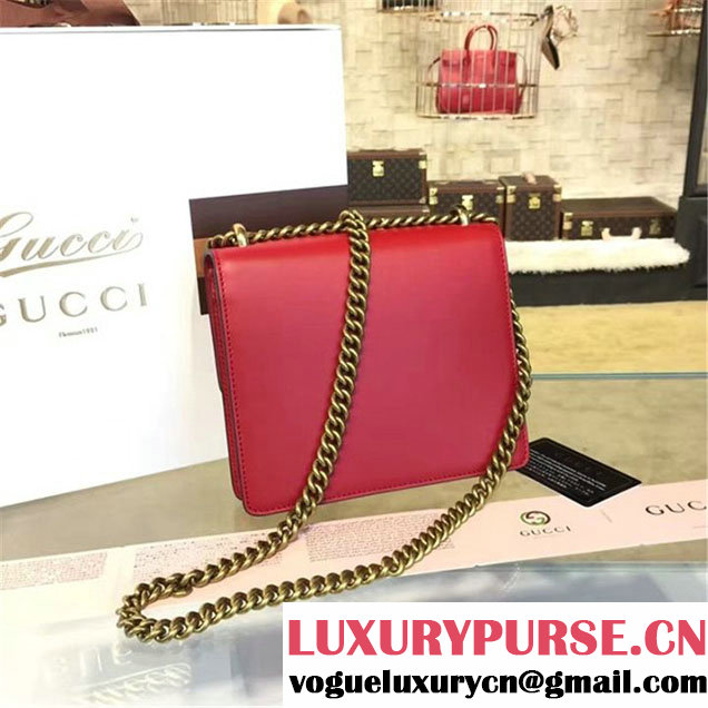 Gucci GG Marmont Leather Shoulder Box Bag 431384 Fall Winter 2016 Collection Red