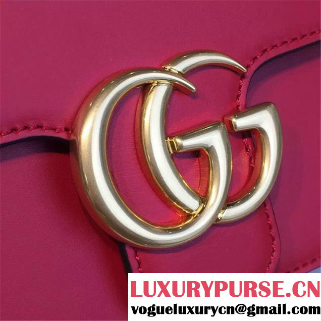 Gucci GG Marmont Leather Shoulder Box Bag 431384 Fall Winter 2016 Collection Red