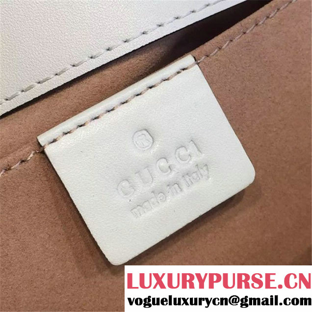 Gucci GG Marmont Matelassé Leather Shoulder Bag Fall Winter 2016 Collection White