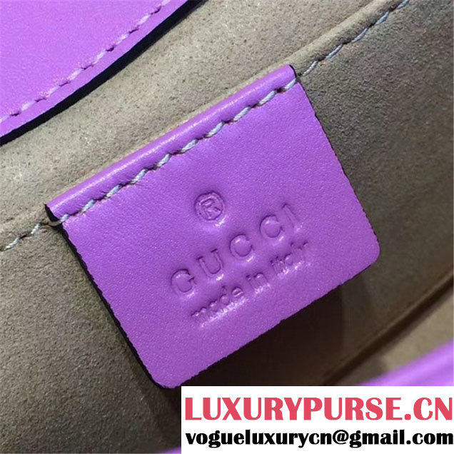 Gucci GG Marmont Matelassé Leather Shoulder Bag Fall Winter 2016 Collection Purple