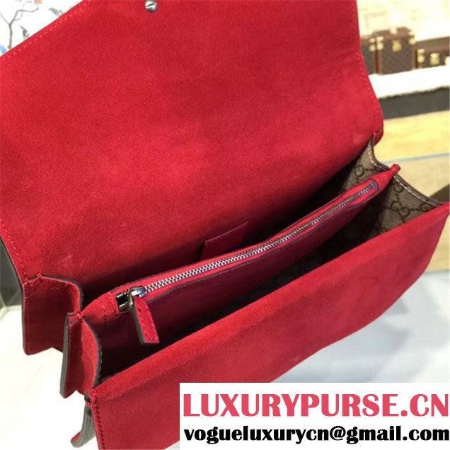Gucci Dionysus GG Supreme Shoulder Medium Bag Fall Winter 2016 Collection Burgundy Beige