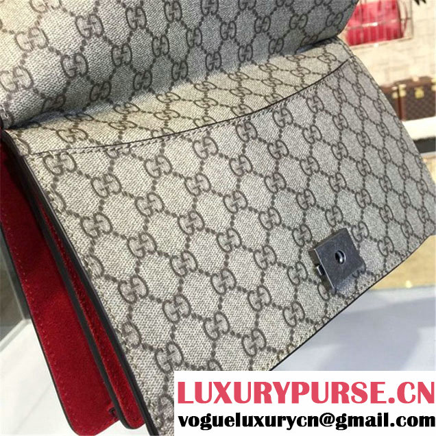 Gucci Dionysus GG Supreme Shoulder Medium Bag Fall Winter 2016 Collection Burgundy Beige