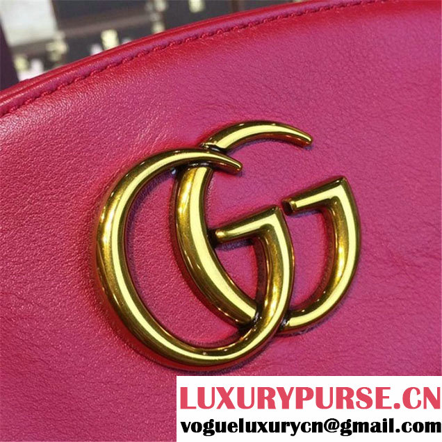 Gucci GG Marmont 2.0 Medium Quilted Shoulder Bag Fall Winter 2016 Collection Red