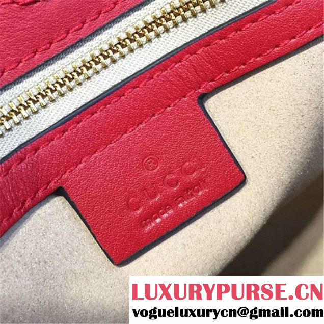 Gucci GG Marmont 2.0 Medium Quilted Shoulder Bag Fall Winter 2016 Collection Red