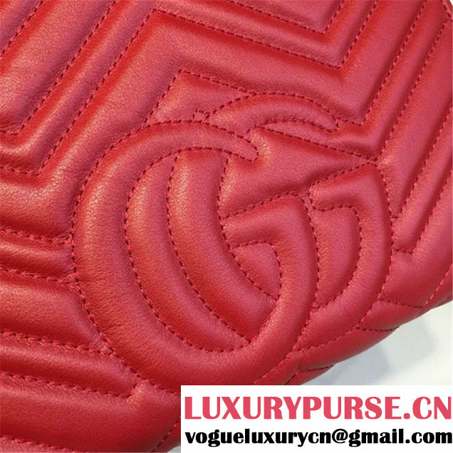 Gucci GG Marmont Matelassé 2.0 Medium Quilted Tote Bag Fall Winter 2016 Collection Red