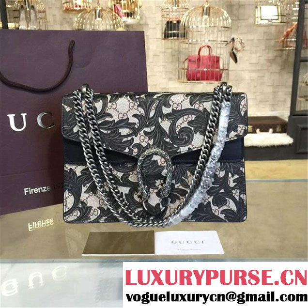 Gucci Dionysus Arabesque Shoulder Large Bag Fall Winter 2016 Collection Black