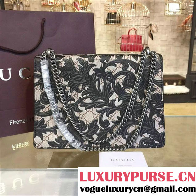 Gucci Dionysus Arabesque Shoulder Large Bag Fall Winter 2016 Collection Black