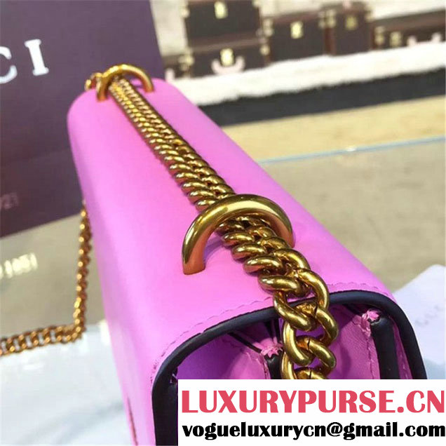 Gucci Marmont GG Supreme Hearts Medium Shoulder Bag Fall Winter 2016 Collection Pink Multi