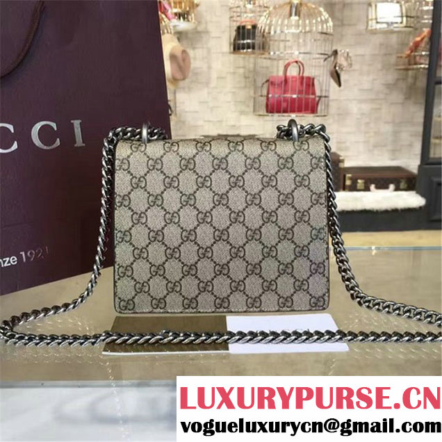 Gucci Dionysus GG Supreme Mini Coated Canvas and Suede Small Shoulder Fall Winter 2016 Collection Red