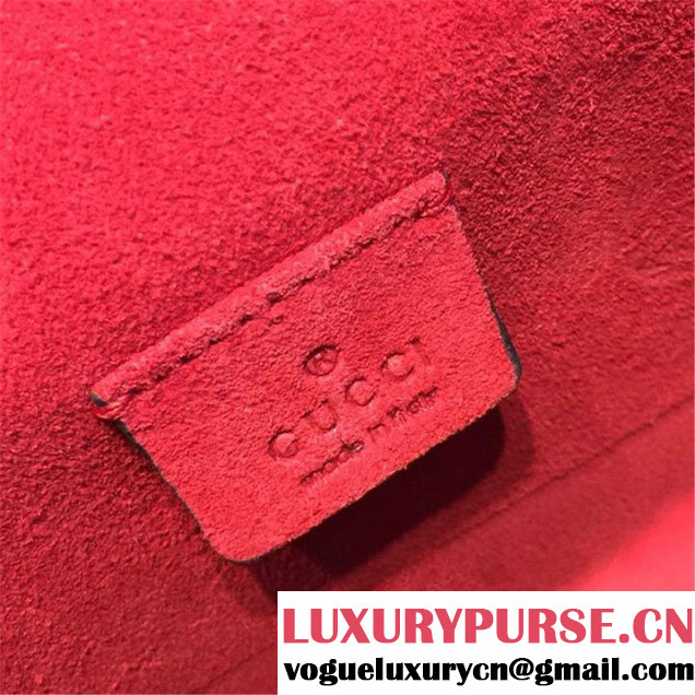Gucci Dionysus GG Supreme Mini Coated Canvas and Suede Small Shoulder Fall Winter 2016 Collection Red