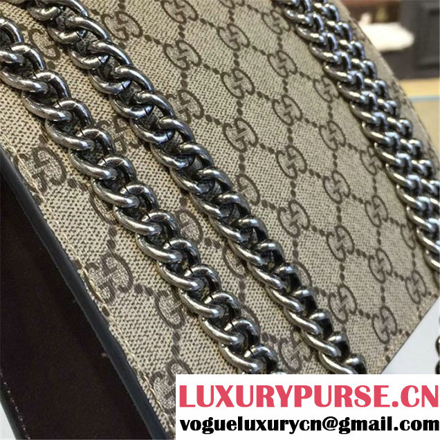 Gucci Dionysus GG Supreme Mini Coated Canvas and Suede Small Shoulder Fall Winter 2016 Collection Black