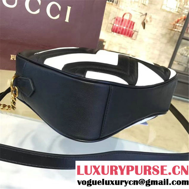 Gucci GG Marmont Matelassé Large Shoulder Bag Fall Winter 2016 Collection Black White