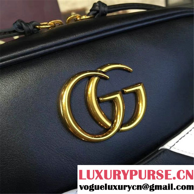 Gucci GG Marmont Matelassé Large Shoulder Bag Fall Winter 2016 Collection Black White