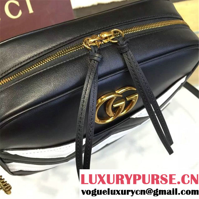 Gucci GG Marmont Matelassé Large Shoulder Bag Fall Winter 2016 Collection Black White