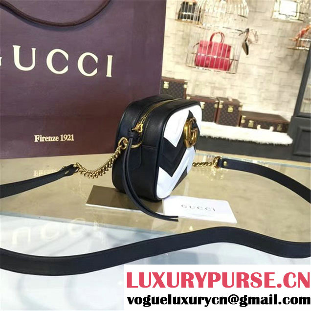 Gucci GG Marmont Matelassé Mini Shoulder Bag Fall Winter 2016 Collection Black White