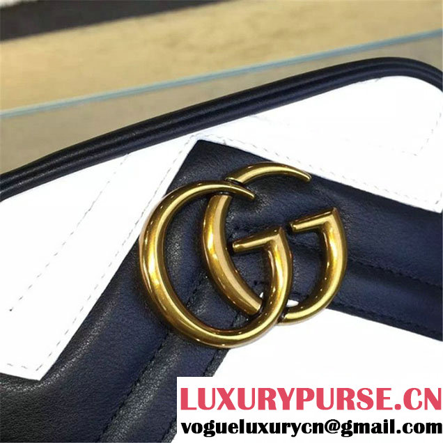 Gucci GG Marmont Matelassé Mini Shoulder Bag Fall Winter 2016 Collection Black White