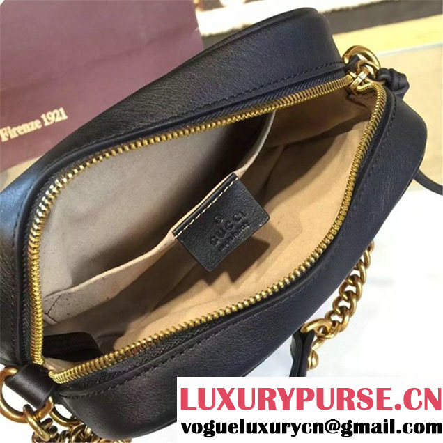 Gucci GG Marmont Matelassé Mini Shoulder Bag Fall Winter 2016 Collection Black White
