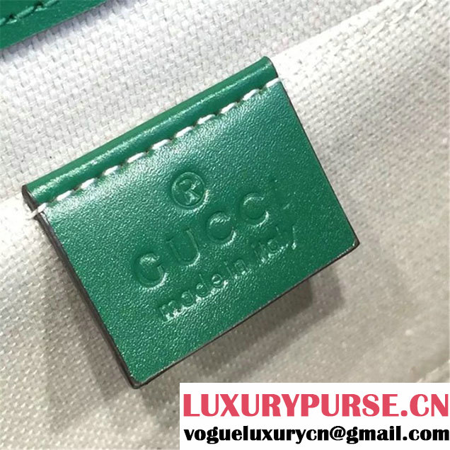 Gucci GG Marmont Leather Shoulder Box Bag 431384 Fall Winter 2016 Collection Green