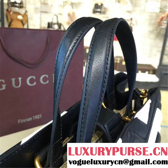 Copy of Gucci GG Marmont Matelassé Large Tote Bag Calfskin Leather Fall Winter 2016 Collection Black White