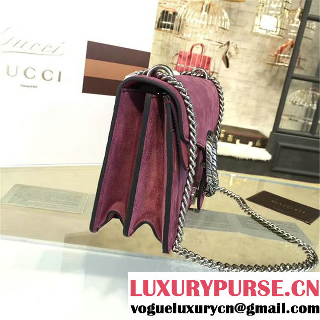 Gucci Dionysus Leather-Trimmed Suede Medium Shoulder Bag Fall Winter 2016 Collection Pink