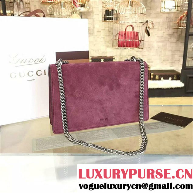 Gucci Dionysus Leather-Trimmed Suede Medium Shoulder Bag Fall Winter 2016 Collection Pink