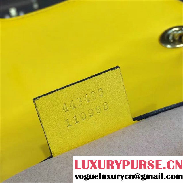 Gucci Marmont Matelassé Large Shoulder Bag Original Leather Fall Winter 2016 Collection Yellow
