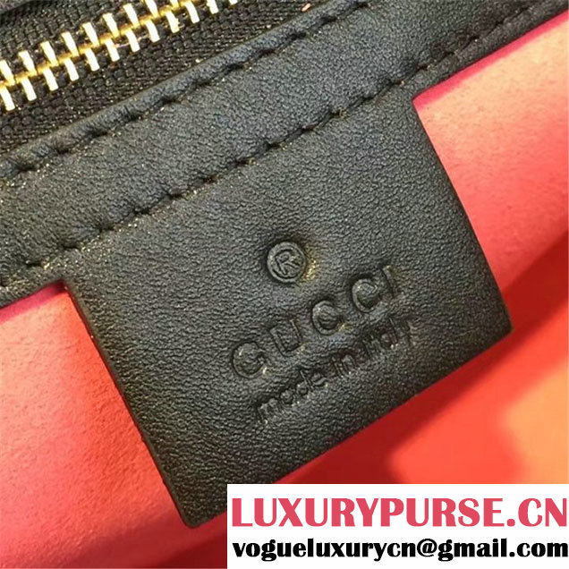 Gucci GG Marmont Matelassé Large Shoulder 27cm Bag Fall Winter 2016 Collection Black White