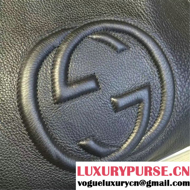 Gucci Soho Large Satchel Bag Original Leather Fall Winter 2016 Collection Black