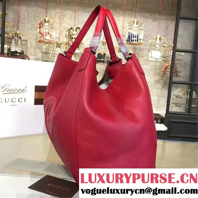 Gucci Soho Large Satchel Bag Original Leather Fall Winter 2016 Collection Red